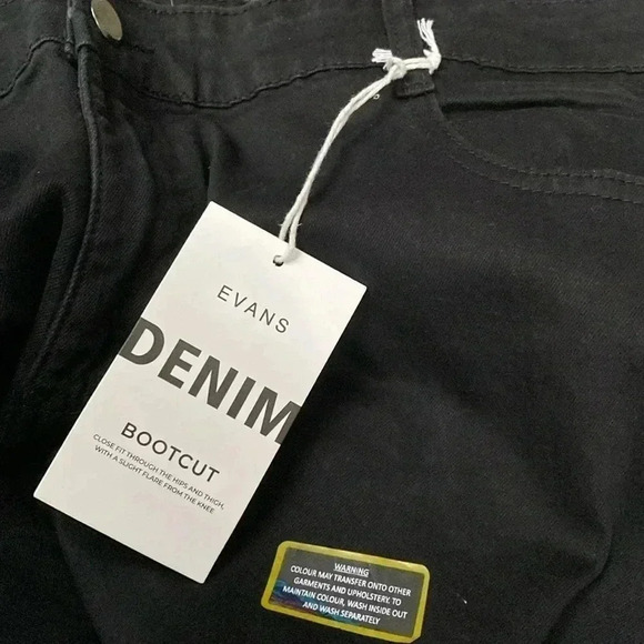 Evan’s denim bootcut short black jean pants - Picture 9 of 11